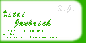 kitti jambrich business card